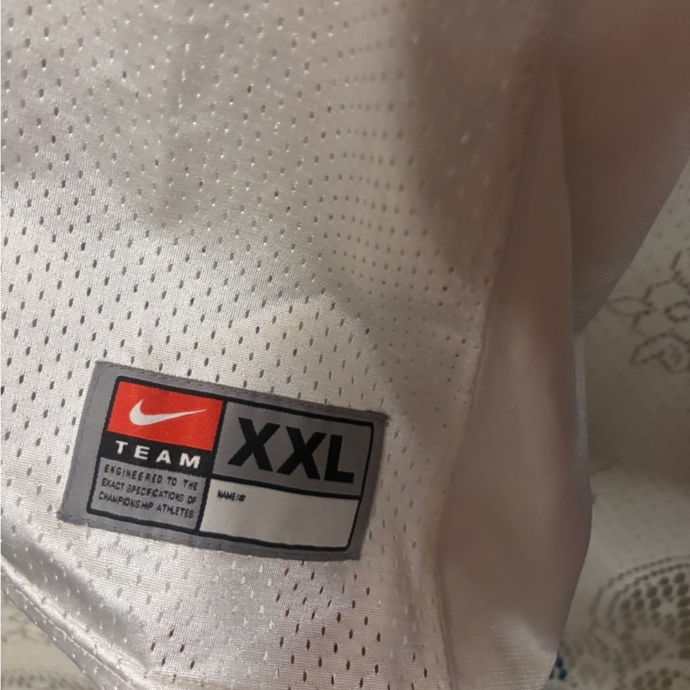 Custom Nike white and gold sparkly football jersey - Picture 3 of 5